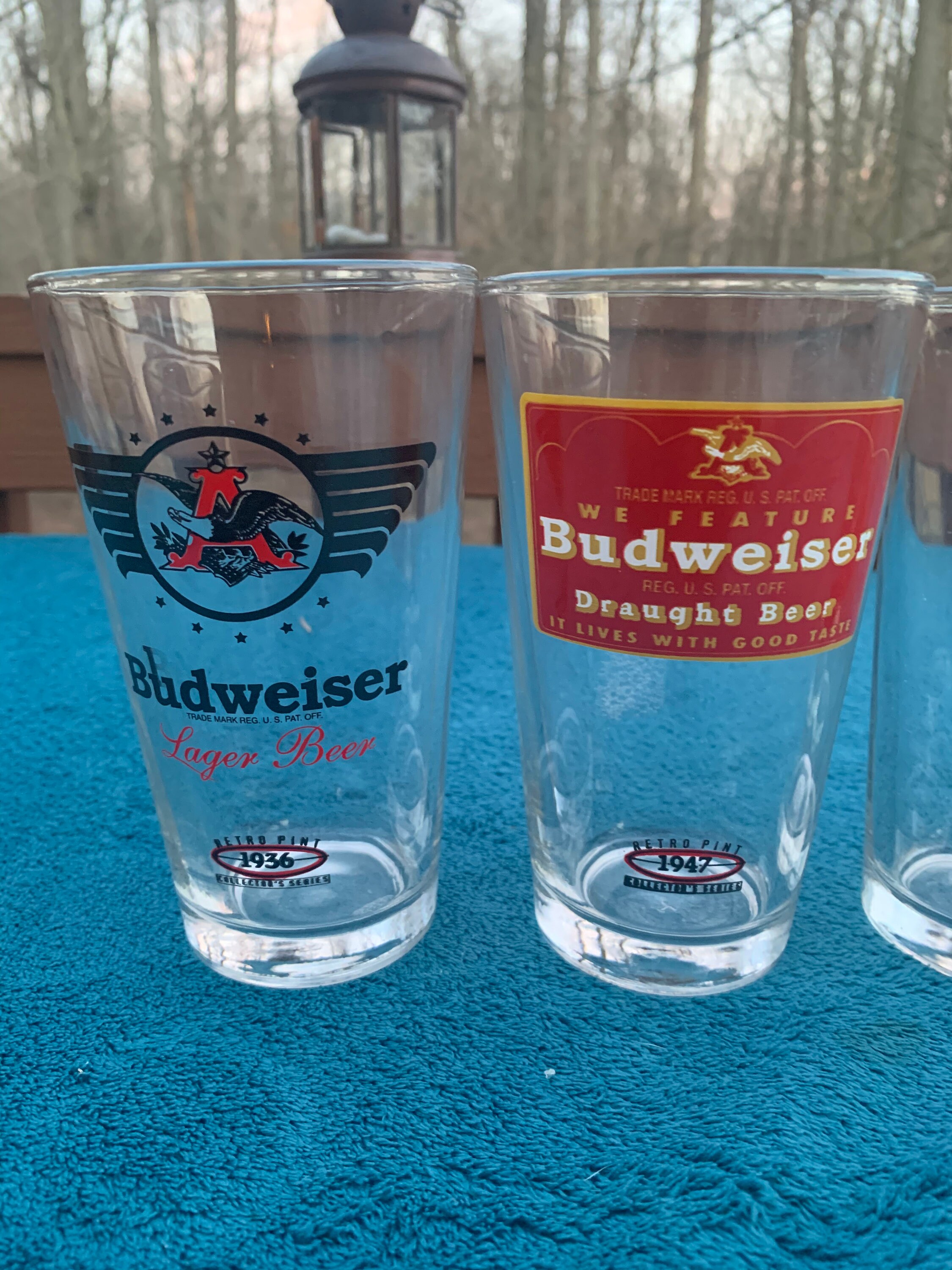 Budweiser Collector Series Retro Pint Set of 8 Beer Glasses Etsy