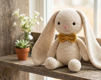 Hase Häkelanleitung Floppy Ear Hase Amigurumi Plüschtier Ostern Kinderzimmer Spielzeug PDF