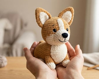 Corgis Häkelanleitung Chunky Velvet Amigurumi Hund Welpe Plüsch Kawaii Kinderzimmer PDF