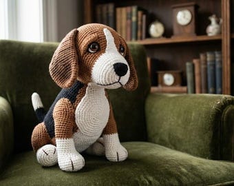 Realistischer Beagle Häkelanleitung Amigurumi Hund Welpe Häkelanleitung PDF