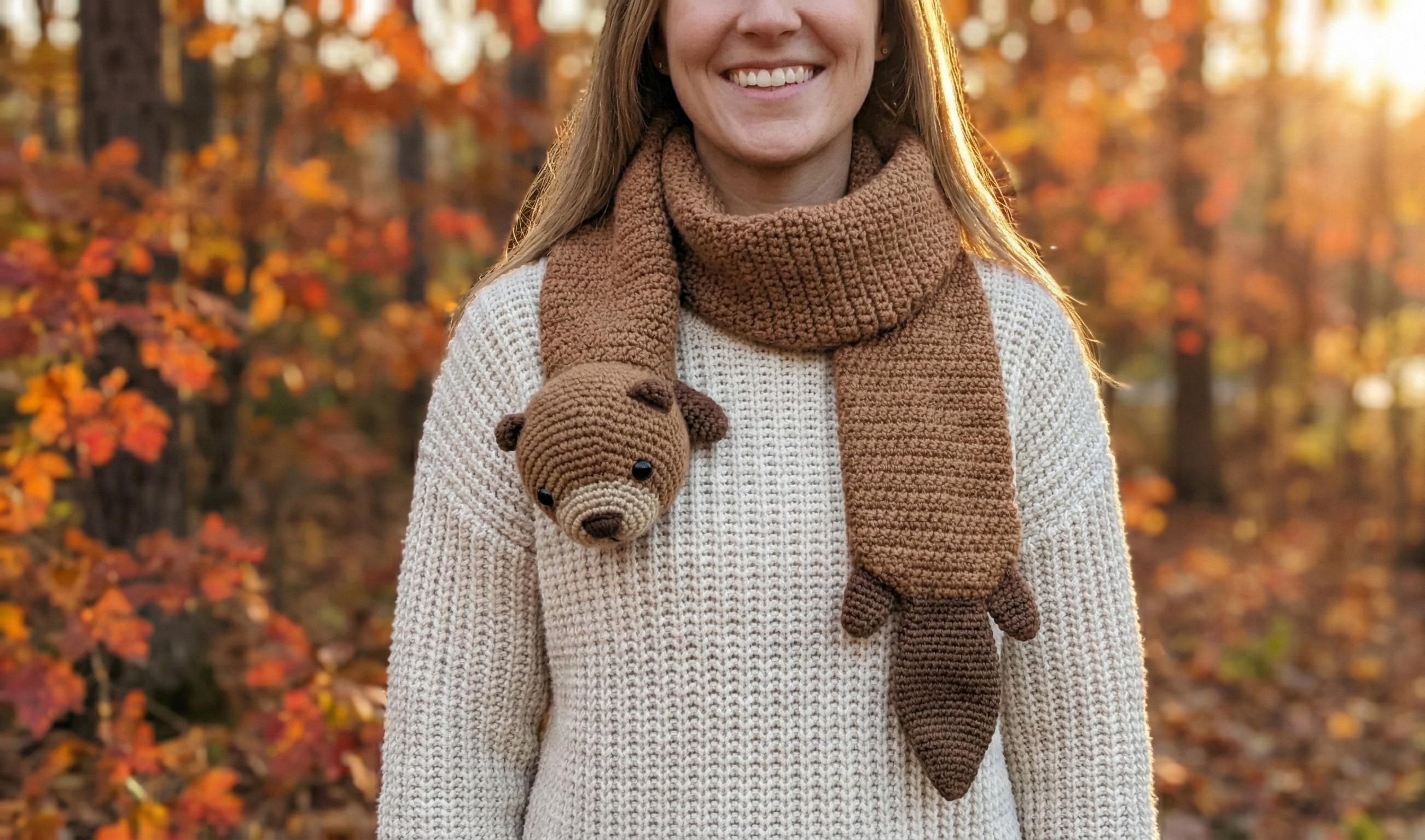 40 Neck Warmer Crochet Patterns for Cozy, Wearable Layers 23 River Otter Scarf Crochet