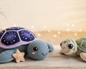 Meeresschildkröte Häkelanleitung: Cosmic Galaxy & Kawaii Amigurumi (PDF Download)