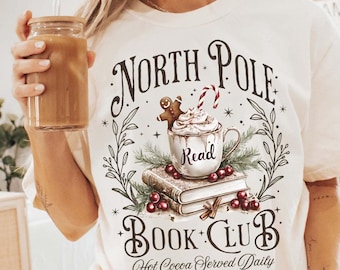 Comfort Colors North Pole Book Club Christmas T-Shirt