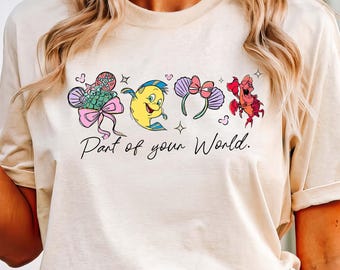 Comfort Colors® Disneyland Meerjungfrau inspiriertes Shirt, Disney Ariel Prinzessin und Flunder T-Shirt