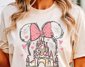 Comfort Colors® Disney Minnie Maus Schloss Shirt, Magical Kingdom Familienshirt, Disney Family Trip Shirt, Magical Kingdom