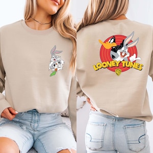Bugs Bunny Sweatshirt, Disney Bugs Bunny Shirt, Looney Tunes Shirt, Cartoon Gift,  Disney Bunny Sweater, Xmas Gift