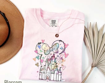 Comfort Colors® T-shirt Minnie Mouse Castle, retro Disney-shirt, Disney Trip-shirt, Disney-kinder-T-shirt, I Love Disney-T-shirt