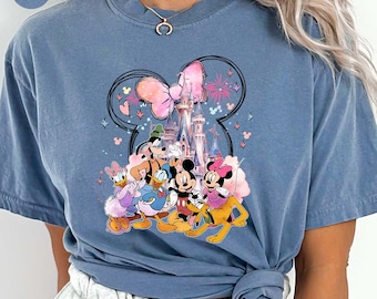 Retro Disney Family Vacation Shirt, Comfort Colors Mickey and Friends Tee
