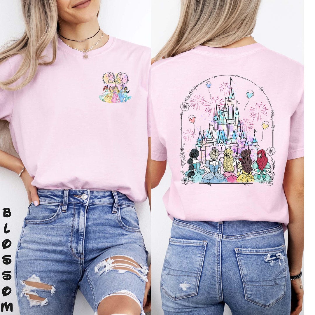 Comfort Colors® Disney Princess Castle Shirt, Disneyland Castle Best ...