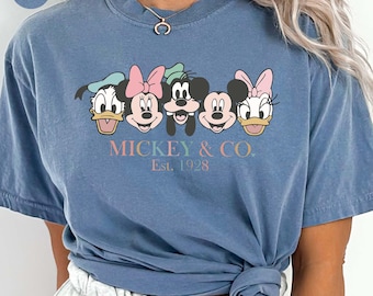 Disney Retro Mickey Minnie Shirts, Mickey and Co Shirt, Disney Trip T-shirt, Comfort Colors Mickey and Friends Shirt, Family Vacation Shirt