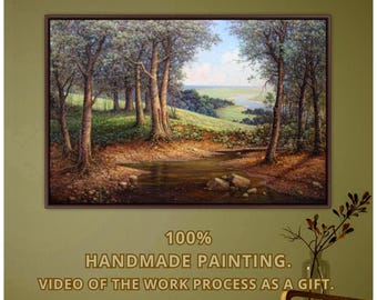 Custom Landscape Oil Painting on Canvas: Original Art from Photo