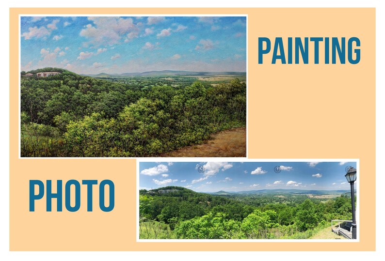 Landscape Oil Painting From Photo Commission Landscape Etsy