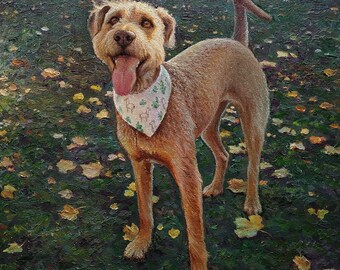 Commission pet portrait , Custom Oil Painting from photo , Custom Dog Portrait From Photo , Hand Painted Art , Pet lover gift , Unique gifts