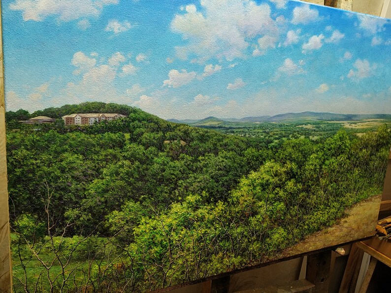 Landscape Oil Painting From Photo Commission Landscape Etsy