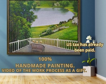 Custom Landscape Oil Painting Commission - Personalized Art from Photo