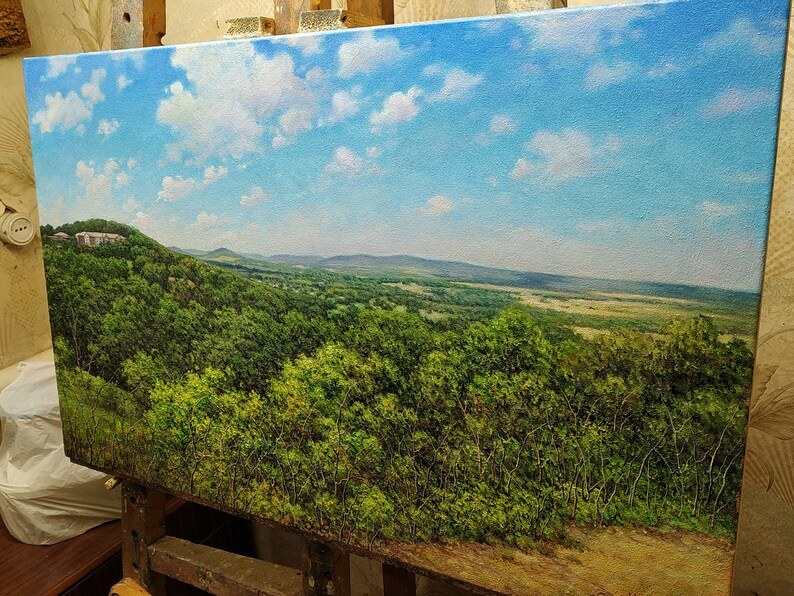 Landscape Oil Painting From Photo Commission Landscape Etsy
