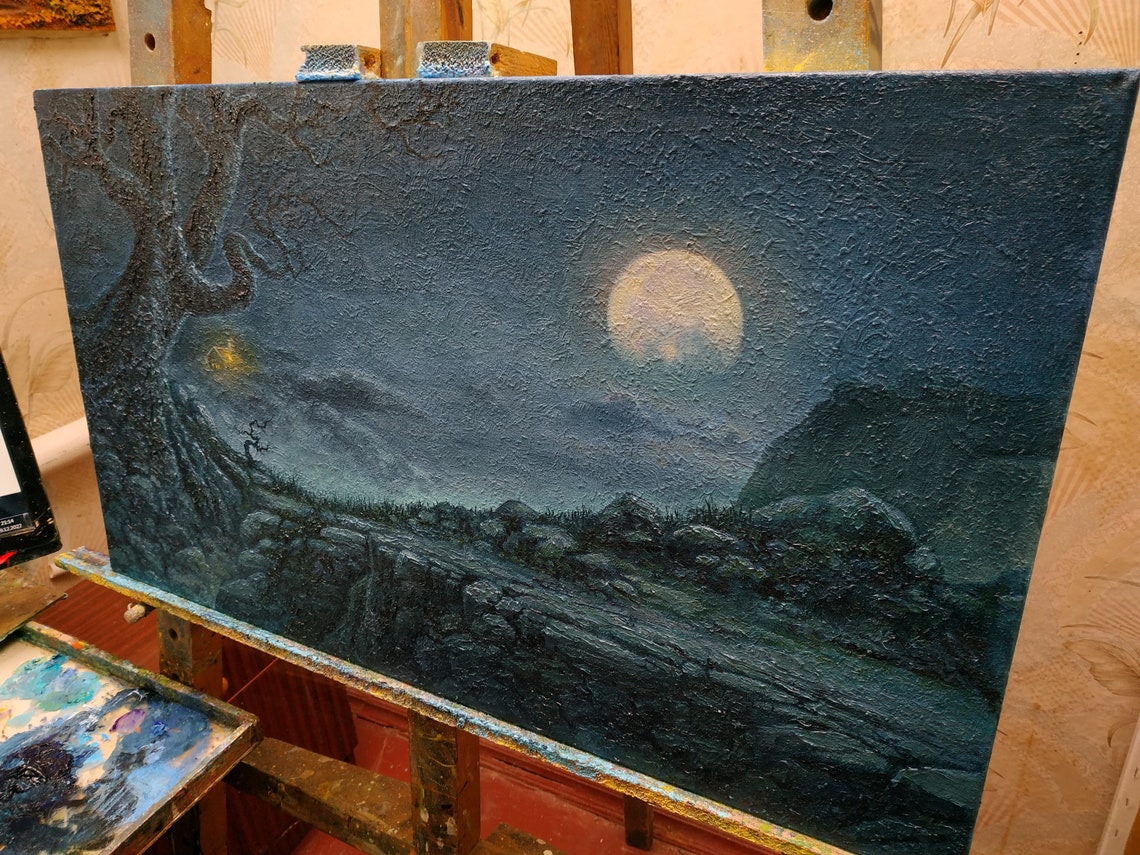 Commission Oil Painting on Canvas Landscape Oil Painting From Etsy