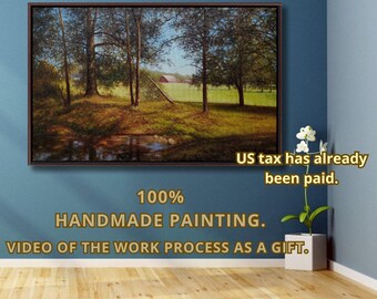Custom Landscape Oil Painting: Handmade Art Commission on Canvas
