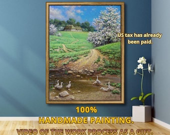Custom Landscape Oil Painting: Handmade Art Commission