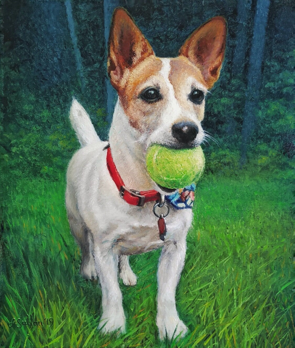 Custom Pet Portrait Oil Painting From Photo Personalized Pet Etsy