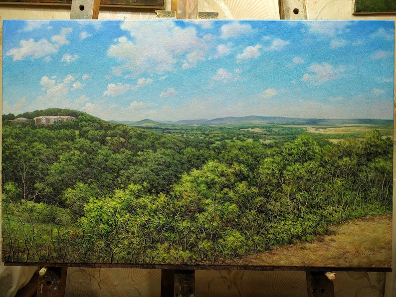 Landscape Oil Painting From Photo Commission Landscape Etsy
