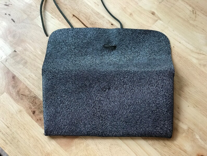 Navy Blue Pigskin Clutch The Priscilla