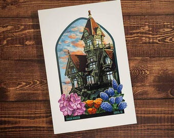Postal de la mansión Carson