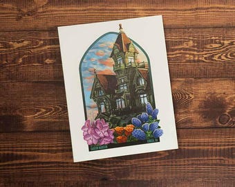 Tarjeta de felicitación de la mansión Carson