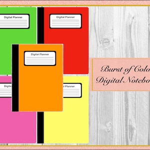 Digital Notebook Burst of Color BUNDLE Paperless Digital Notebook | GoodNotes | Notability | School | College Organization | Color | Digital