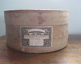 Vintage Oval Cardboard Hat Box