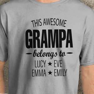 Awesome Grampa, Grandfather, Grandpa, Father&#39;s Day, Men&#39;s T-shirt, Birthday, Custom, gifts for Grandpa, gifts for him