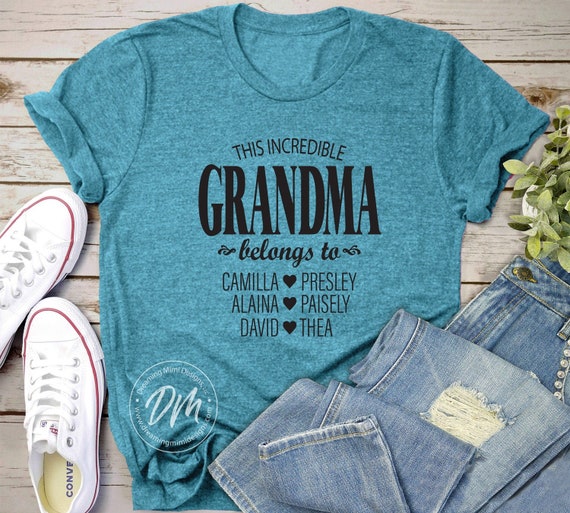 Incredible Grandma shirt Awesome Grandmother Granny Nanny | Etsy