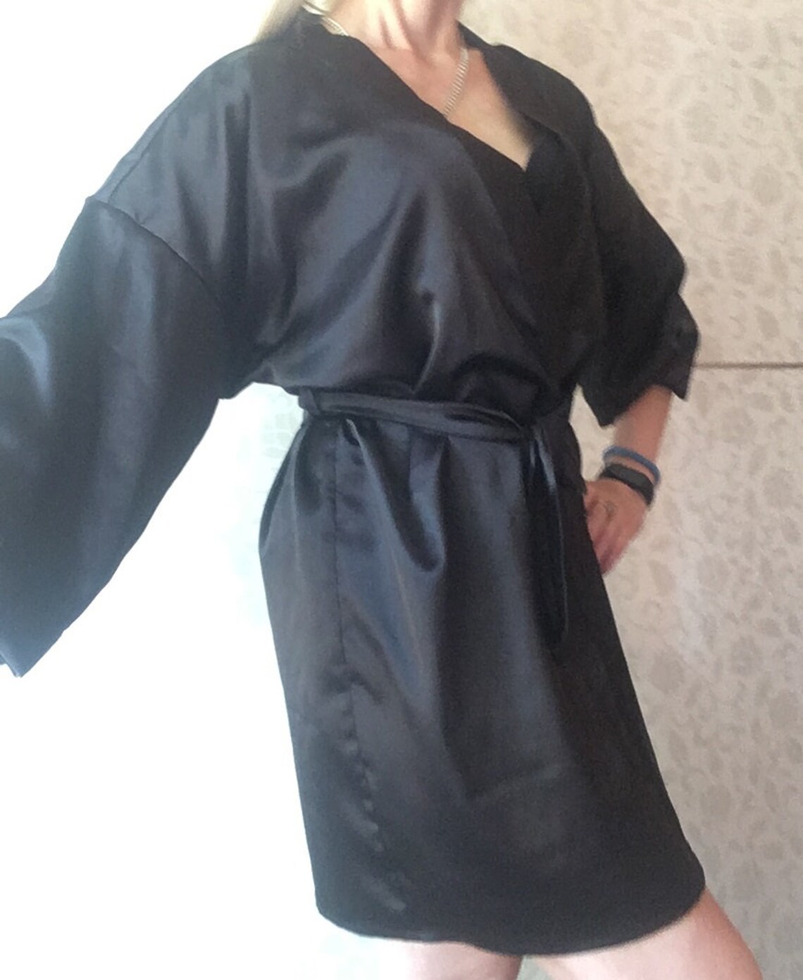 Black Robes Women Silk Satin RobeWomen Silk Robe Etsy