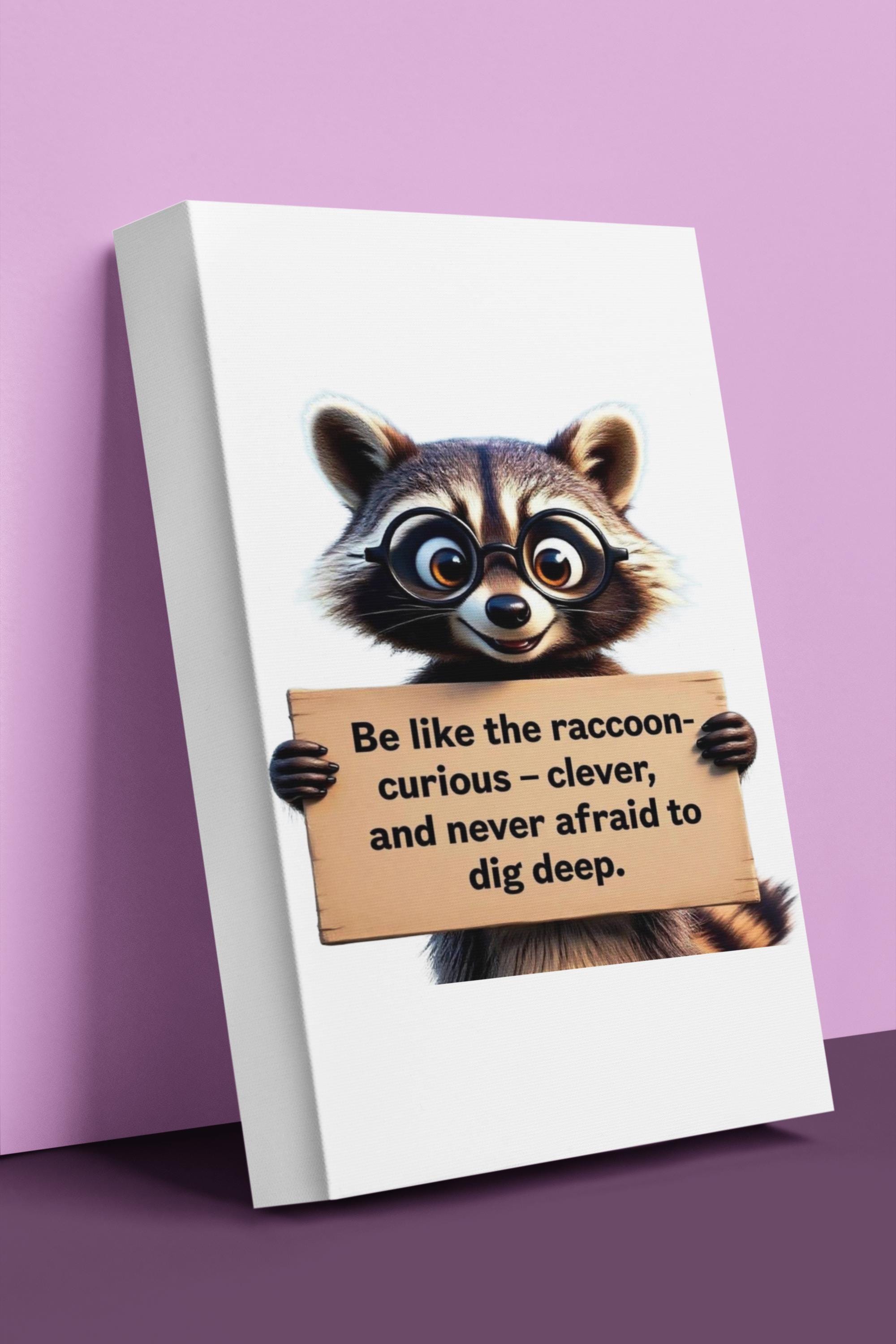 Be Like the Raccoon PNG – Curious Clever Animal Quote for Kids ...