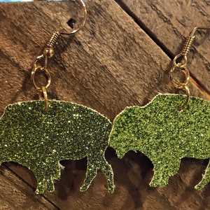 NDSU Bison Glitter Earrings