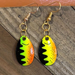 Multi-Colored Fish Lure Earrings