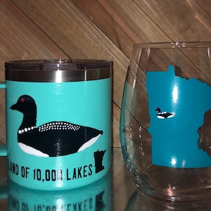 MN Loon Insulated Mug & Wine Glass Set
