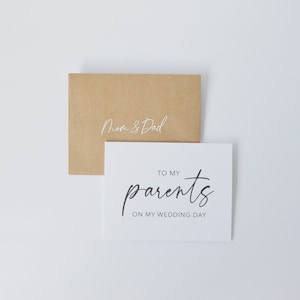 On My Wedding Day Card, To My Mom On My Wedding Day, To My Parents On My Wedding Day, To My Bride Wedding Card, To My Groom, Wedding Card