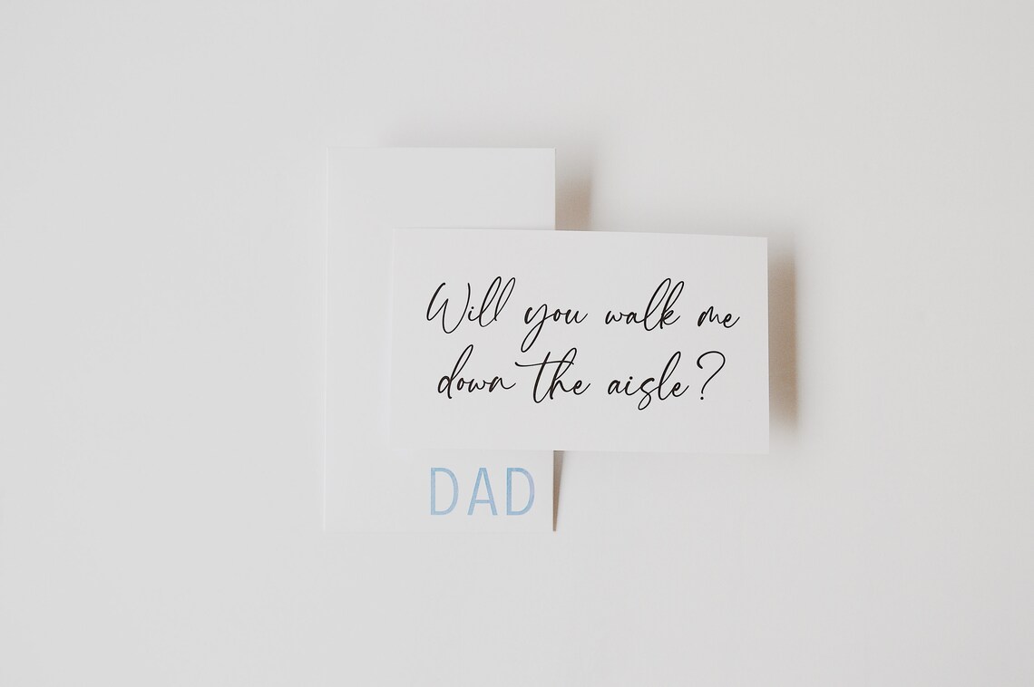 Will You Walk Me Down The Aisle Card Walk Me Down The Aisle Etsy