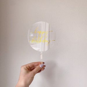 Cake Topper Inscription Sample Cake Topper, Acrylic Cake Topper, Customizable Cake Topper ...