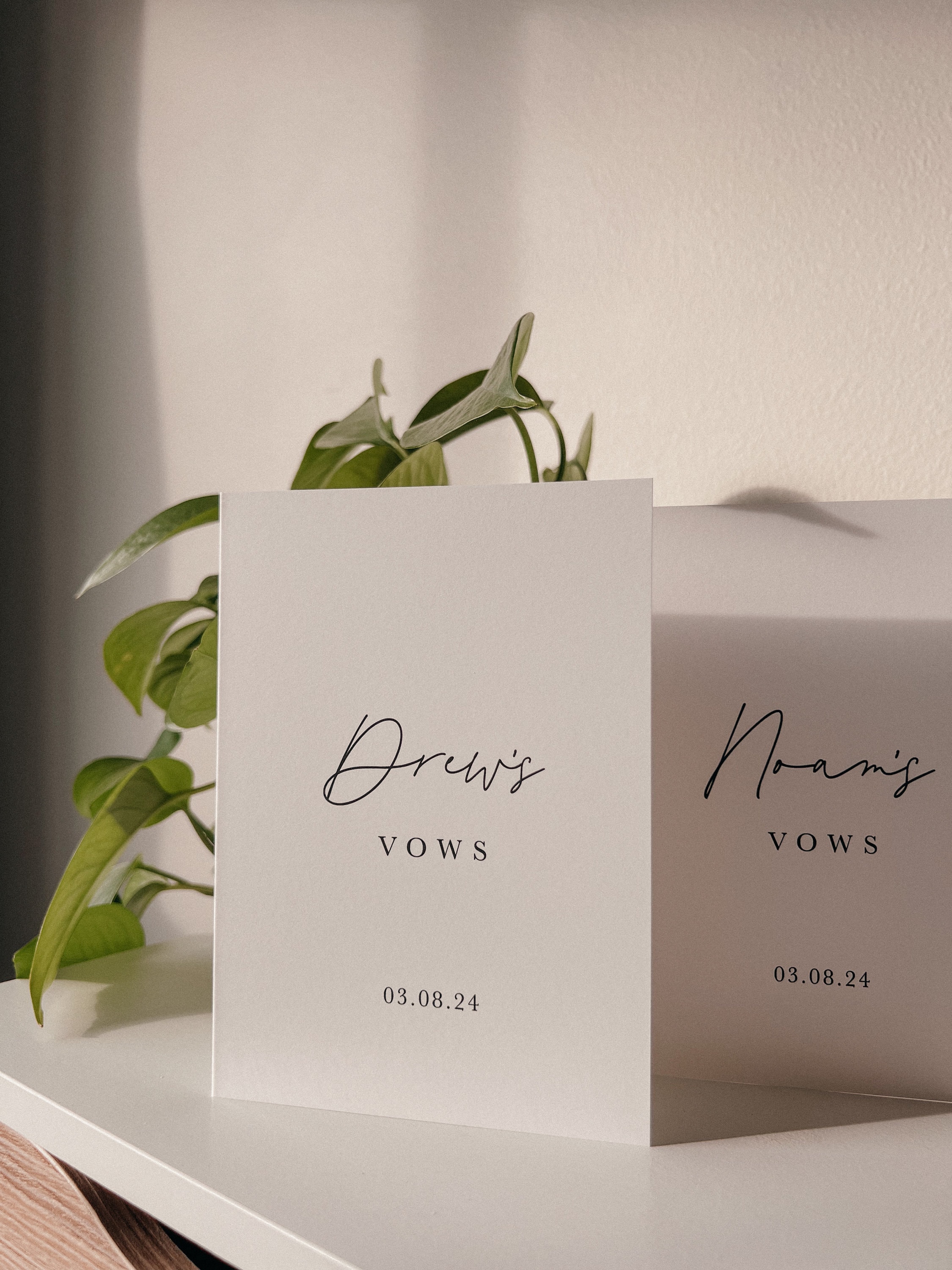 Vow Card, Set of 2 Vow Cards, Wedding Vow Cards, Personalized Vows Wedding Card, Wedding Vow Keepsake, Wedding Vow Card, Wedding Vows