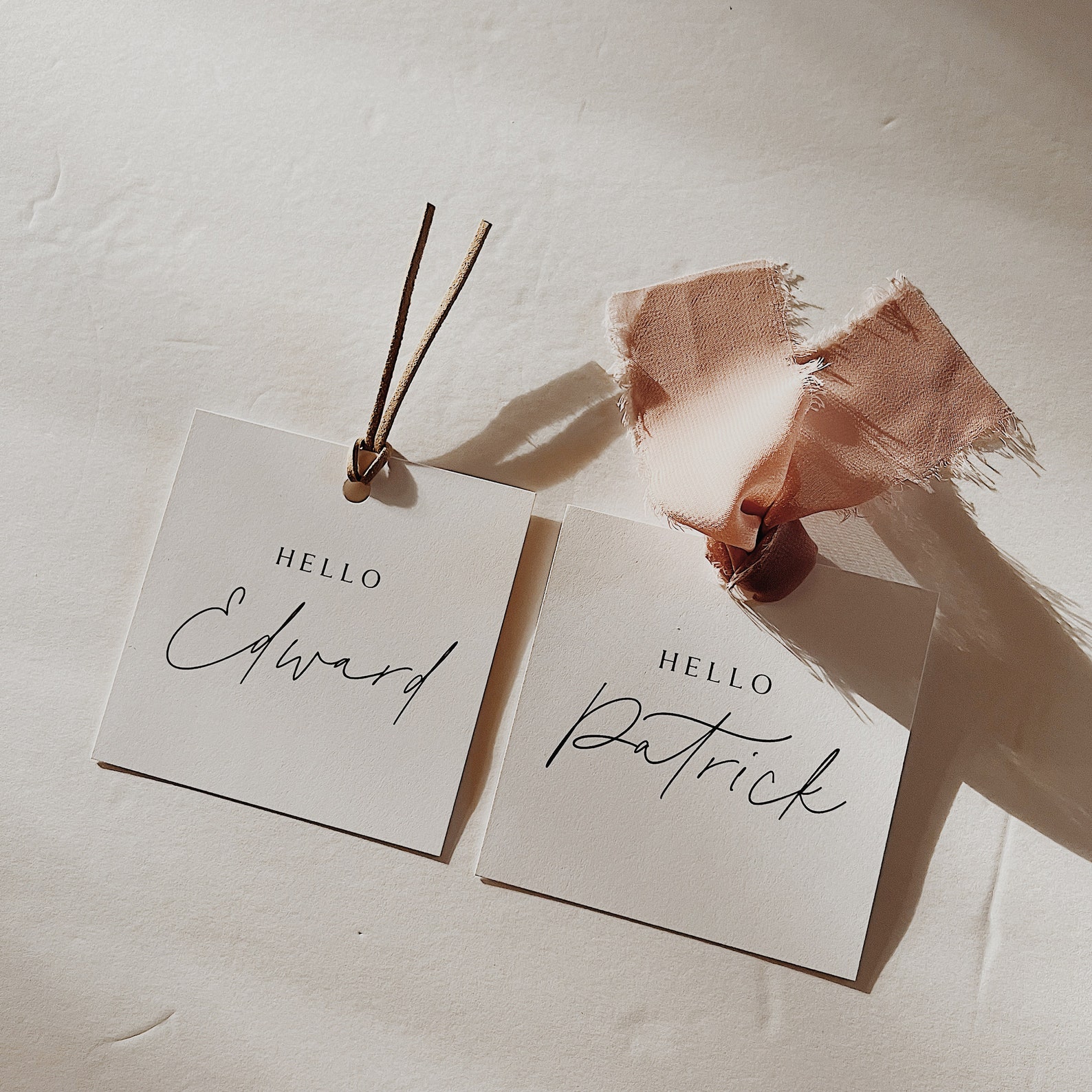 Ribbon Place Cards Printed Place Card Wedding Name Card Etsy