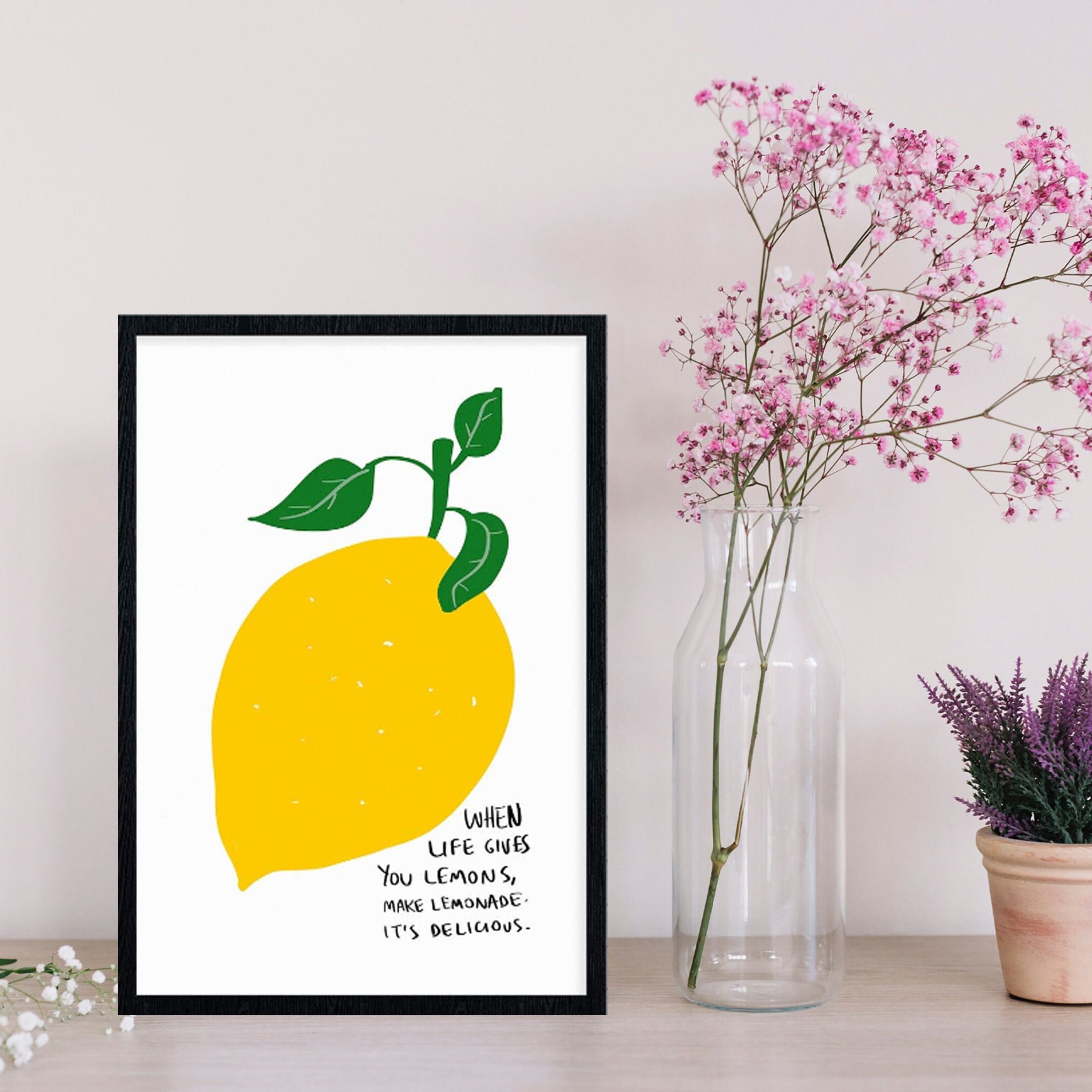 When Life Gives You A Lemon Poster, Lemon Wall Art, Shrigley Poster