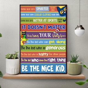 Niet-ingelijste leraar poster, leraar waardering bedankje cadeau van studenten klas, einde school aandenken cadeau, kunst aan de muur leraar klas