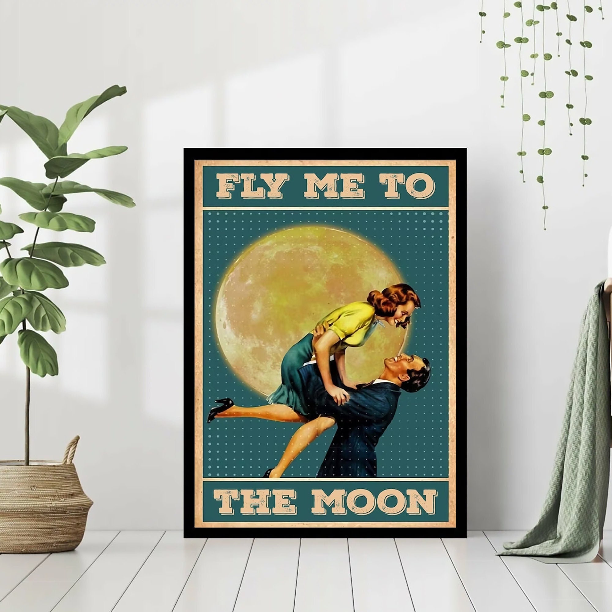 Fly Moon Anime, Wall Scroll Mural Poster, Home Decor