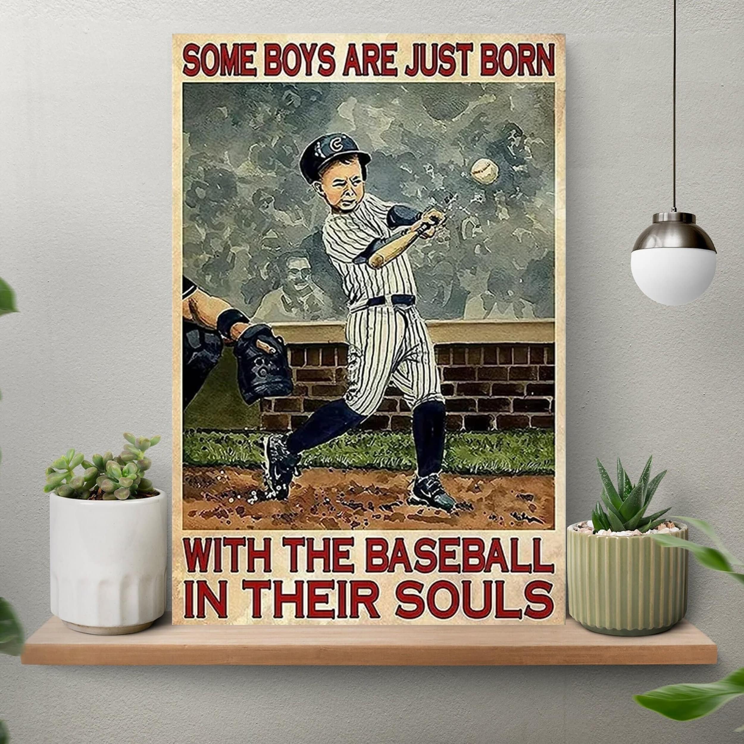 Baseball Boy Some Boys Are Just Born With The Baseball Poster, baseball Room Decor, Baseball Gift For Boys, Baseball Print, Baseball Wall