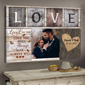 Custom Photo Couple Canvas Print, Love You Still Always Wall Art Decor, Custom Gift For Couple, Wedding Anniversary Gift, Valentine Gift
