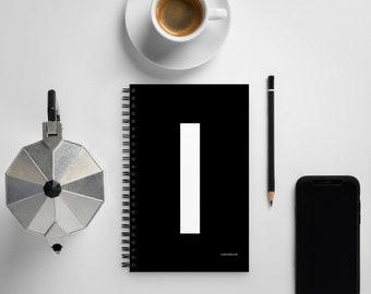 Letter spiral notebook - ‘l’ - black (lowercase L)