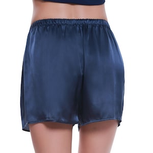 LEPTON 100% Mulberry Silk Shorts- Womens Pajama Shorts- Soft Sleepwear Lounge Shorts- Sleeping Shorts for Women