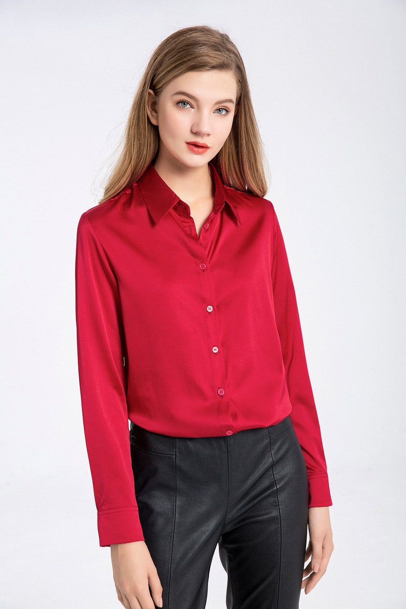 LEPTON Mulberry Silk Silk Blouse Five Colors in Total - Etsy